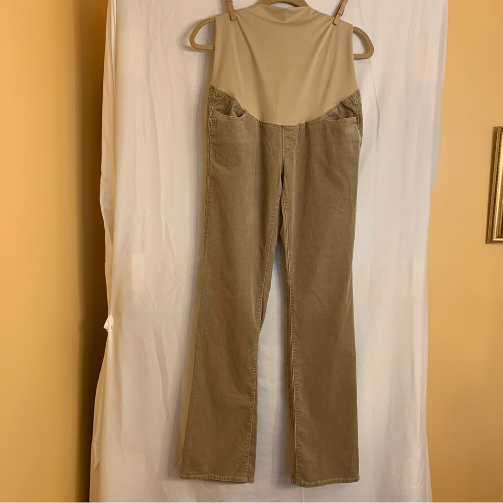 Loft Maternity Tan Corduroy straight leg Jeans Size 6